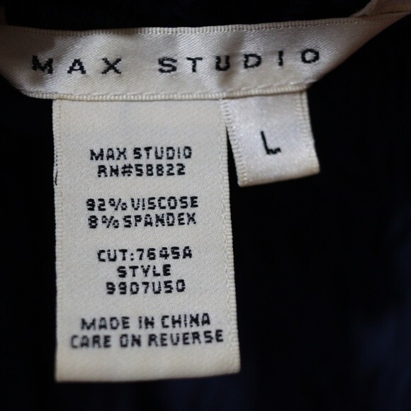 Max Studio Slate Blue Off Shoulder Smocked Midi Dress Large - Picture 11 of 11